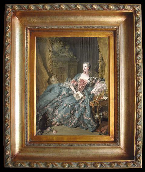 framed  Francois Boucher Madame de Pompadour, Ta059-2